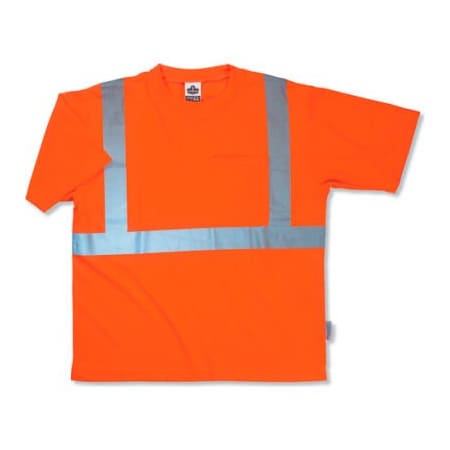 GloWear 8289 Class 2 Economy T-Shirt, Orange, 3XL